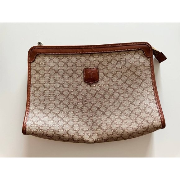 Vintage Celine Macadam zip Clutch - Picture 1 of 5
